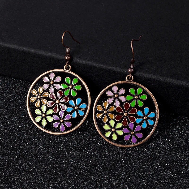 Vintage Long Dangle Earrings Delicate Hollow Geometric Colored Flower Earrings For Women Accessories Bohemian Statement Gift 
Vintage Long Dangle Earrings Delicate Hollow Geometric Colored Flower Earrings For Women Accessories Bohemian Statement Gift