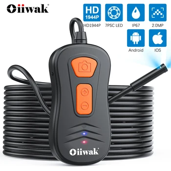 Oiiwak Wireless Endoscope Dual Lens Inspection Camera Waterproof Semi-Rigid Snake Camera HD WiFi Borescope for iPhone Android
Oiiwak Wireless Endoscope Dual Lens Inspection Camera Waterproof Semi-Rigid Snake Camera HD WiFi Borescope for iPhone Android