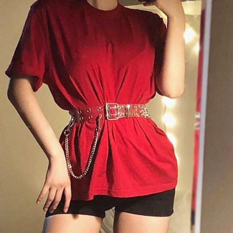 New Fashion Women Transparent Belt with Chain Two Row Hole PVC Clear Pin Buckle Female Waist Strap Punk Trousers Jeans Belts
New Fashion Women Transparent Belt with Chain Two Row Hole PVC Clear Pin Buckle Female Waist Strap Punk Trousers Jeans Belts