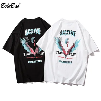 BOLUBAO Brand Men's Wing Print T-Shirt Summer Street Men Fashion Hip Hop Casual T Shirts Harajuku High Quality Tee Tops
BOLUBAO Brand Men's Wing Print T-Shirt Summer Street Men Fashion Hip Hop Casual T Shirts Harajuku High Quality Tee Tops