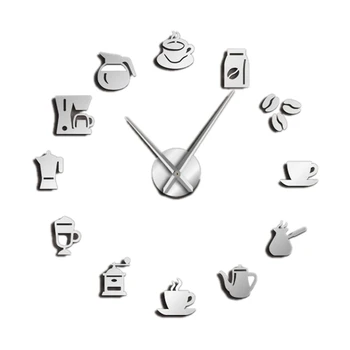 New-Cafe Diy Large Wall Clock Frameless Giant Wall Clock Modern Design Cafe Coffee Mug Coffee Bean Wall Decor Kitchen Wall Watch
New-Cafe Diy Large Wall Clock Frameless Giant Wall Clock Modern Design Cafe Coffee Mug Coffee Bean Wall Decor Kitchen Wall Watch