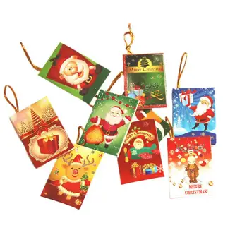 50Pcs Christmas Greeting Cards Mini Cards Christmas Tree Hanging Pendant Cards Decorative Ornament Random Pattern
50Pcs Christmas Greeting Cards Mini Cards Christmas Tree Hanging Pendant Cards Decorative Ornament Random Pattern
