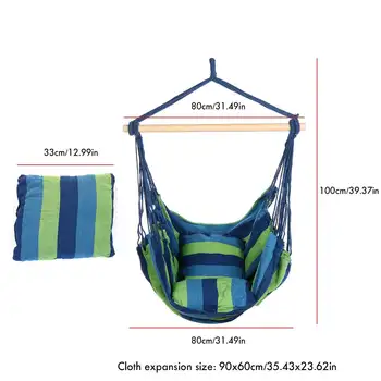 Portable Hammock Chair Hanging Rope Chair Swing Chair Seat with 2 Pillows for Garden Indoor Outdoor Fashionable Hammock Swings
Portable Hammock Chair Hanging Rope Chair Swing Chair Seat with 2 Pillows for Garden Indoor Outdoor Fashionable Hammock Swings