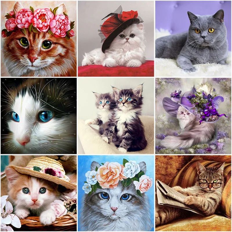 5D DIY Diamond Painting Cat Diamond Embroidery Cross Stitch Full Round Drill Mosaic Home Decor Wall Sticker
5D DIY Diamond Painting Cat Diamond Embroidery Cross Stitch Full Round Drill Mosaic Home Decor Wall Sticker