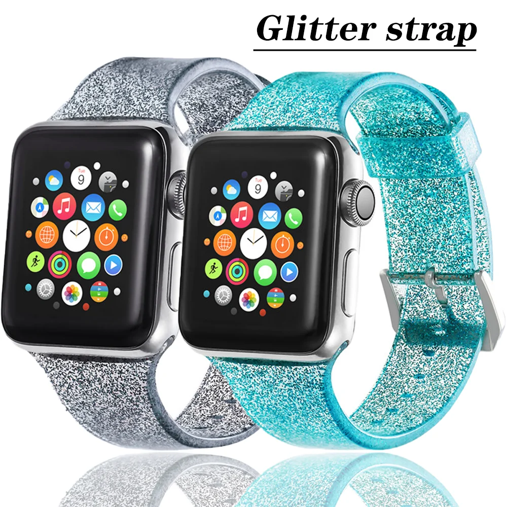 Ремешок Блестящий для apple watch series 6 se 5 4 3 2 iwatch band 38 мм 40 мм, силиконовый браслет, аксессуары для apple watch band 44 мм 42 мм
Ремешок Блестящий для apple watch series 6 se 5 4 3 2 iwatch band 38 мм 40 мм, силиконовый браслет, аксессуары для apple watch band 44 мм 42 мм