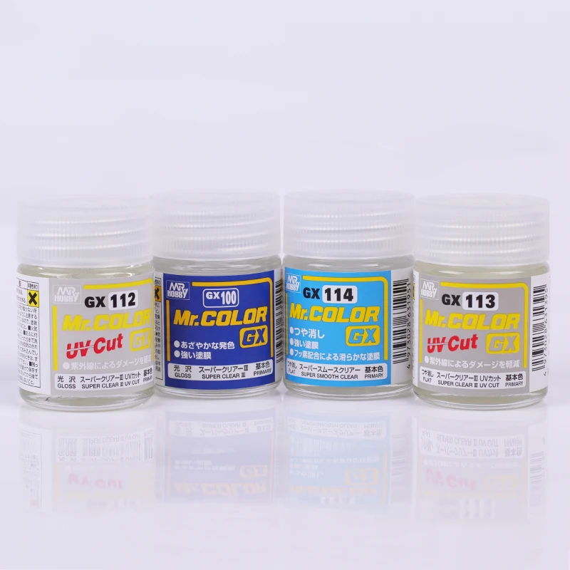 Mr Hobby 18ML GX Super Smooth Clear UV Cut Flat or Gloss Oily Protective Paint For DIY Military Model Coloring Building Tool
Mr Hobby 18ML GX Super Smooth Clear UV Cut Flat or Gloss Oily Protective Paint For DIY Military Model Coloring Building Tool