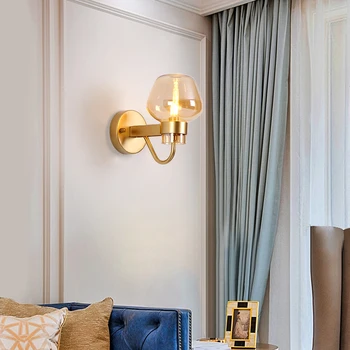 Nordic LED Glass Light Luxury Wall Light Modern Living Room Sconces Lighting Beside Bedroom Wall Lamps Bathroom Light Fixtures 
Nordic LED Glass Light Luxury Wall Light Modern Living Room Sconces Lighting Beside Bedroom Wall Lamps Bathroom Light Fixtures