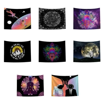 

Spaceman Astronaut Wall Hanging Tapestry Hippie Psychedelic Polyestry Printed Tapestries Bedroom Background Decor Wall Carpet