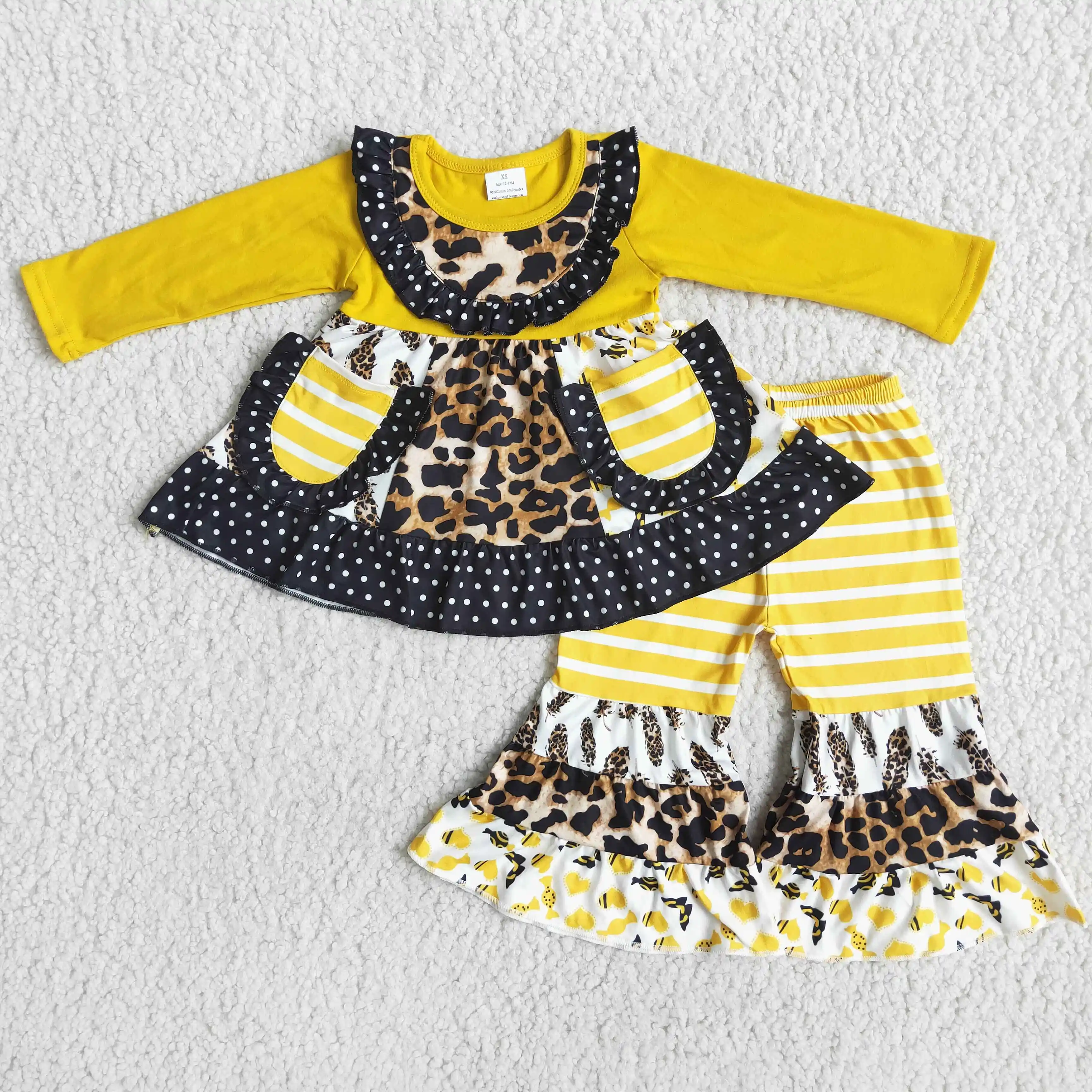 Hot Sell Kids High Quality Clothes Girl Fall Long Sleeve 2 Pieces Set Toddler Leopard Outfits With Pockets
Hot Sell Kids High Quality Clothes Girl Fall Long Sleeve 2 Pieces Set Toddler Leopard Outfits With Pockets