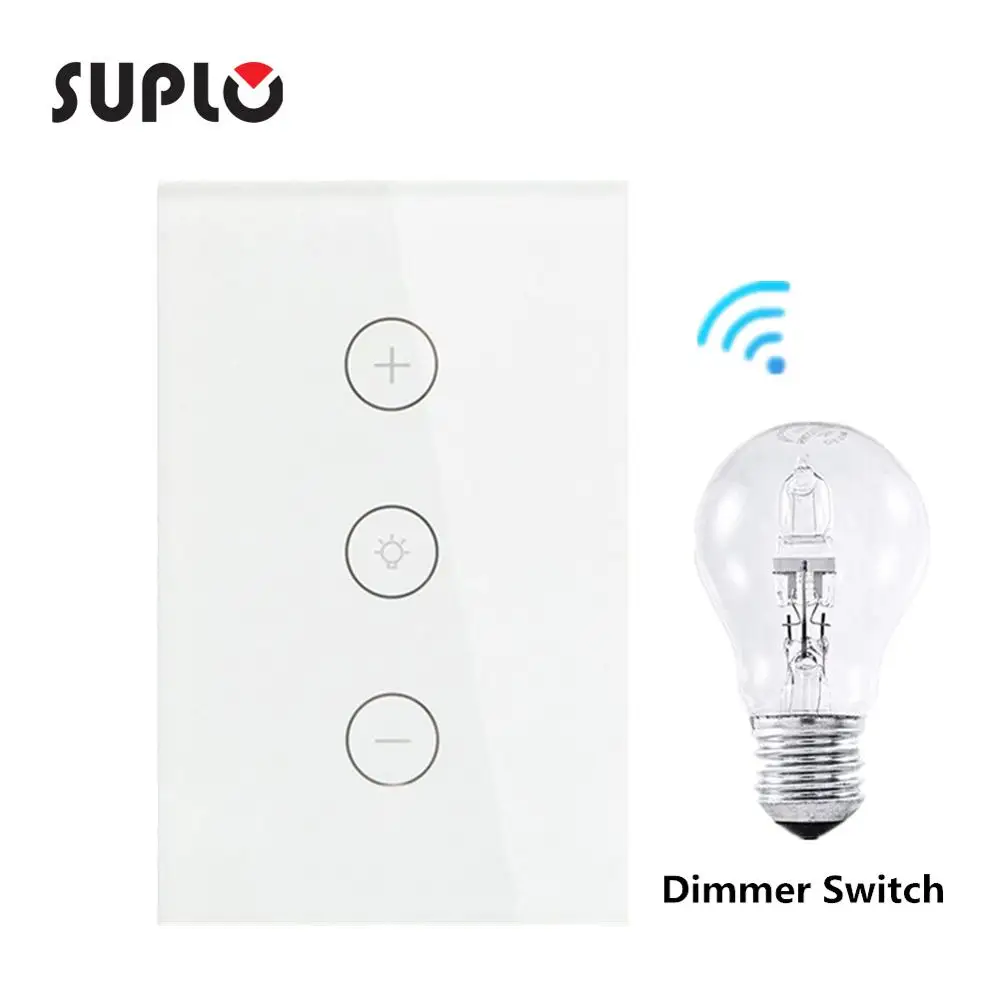 SUPLO US Switch Wireless Timing Wall Home Dimmer Light Tempered Electrical Plug Smart WIFI Touch Panel APP Voice Remote Control
SUPLO US Switch Wireless Timing Wall Home Dimmer Light Tempered Electrical Plug Smart WIFI Touch Panel APP Voice Remote Control