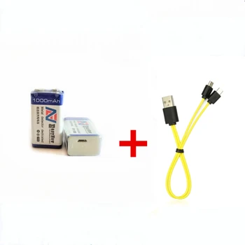 2pcs SHSEJA 1000mAh 9V rechargeable battery 6F22 USB lithium-ion battery with Micro USB fast charging cable
2pcs SHSEJA 1000mAh 9V rechargeable battery 6F22 USB lithium-ion battery with Micro USB fast charging cable