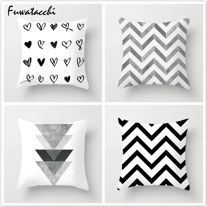 Fuwatacchi White and Black Stripe Wove Dot Wave Love Pillow Case Various Geometric Cushion Cover Decorative Pillows Cover 2019
Fuwatacchi White and Black Stripe Wove Dot Wave Love Pillow Case Various Geometric Cushion Cover Decorative Pillows Cover 2019