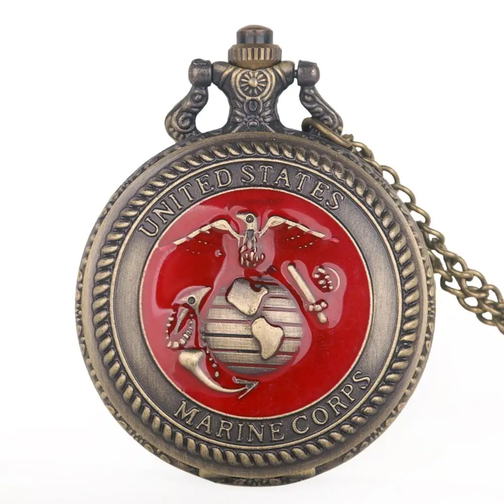 Bronze Retro United States Marine Corp Quartz Pocket Watches with Chian Best Gifts for Men Retro Military Unisex Necklace Quartz Clock for Men reloj de bolsillo
Bronze Retro United States Marine Corp Quartz Pocket Watches with Chian Best Gifts for Men Retro Military Unisex Necklace Quartz Clock for Men reloj de bolsillo