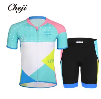 CHEJI Children Bicycle Jersey and Shorts Set Summer Custom Short Sleeves Cycling Wear Shirts and Bottom Kits
CHEJI Children Bicycle Jersey and Shorts Set Summer Custom Short Sleeves Cycling Wear Shirts and Bottom Kits