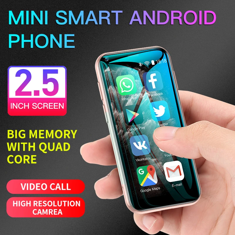 Мини-смартфон SOYES XS11 2 5 дюйма 3G 1 ГБ ОЗУ 8 Гб ПЗУ четырехъядерный процессор Google Play