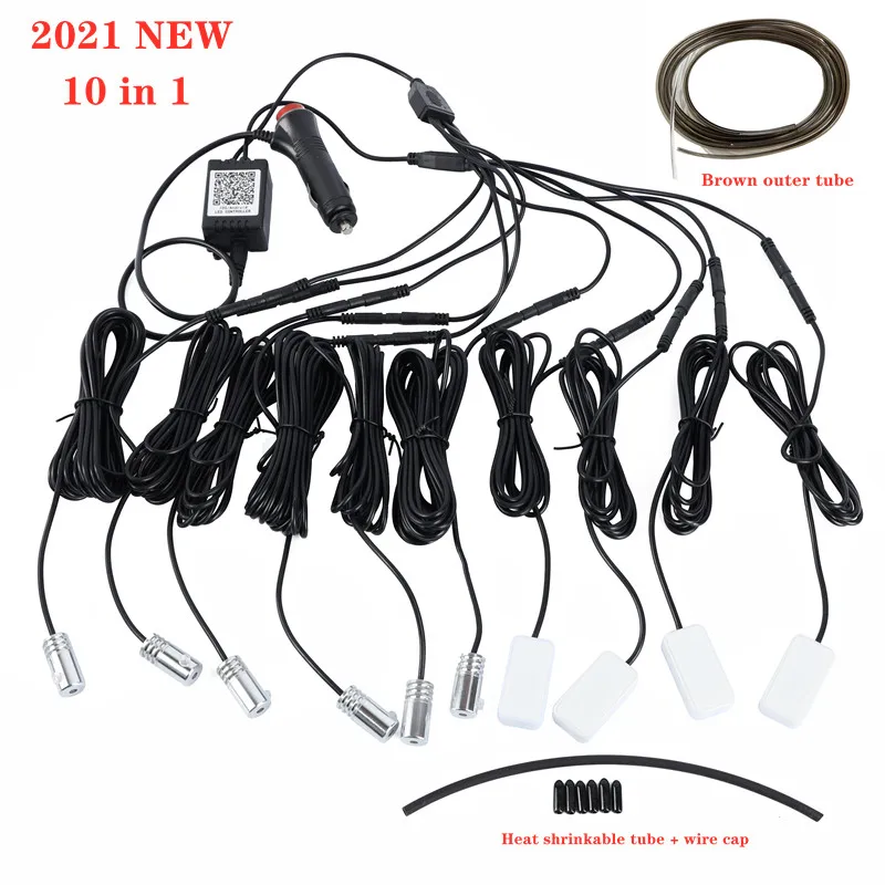 Car LED EL Neon Strip Lights RGB Ambient Light Sound Control With 12V Cigarette Lighter Auto Interior Decorative Atmosphere Lamp
Car LED EL Neon Strip Lights RGB Ambient Light Sound Control With 12V Cigarette Lighter Auto Interior Decorative Atmosphere Lamp