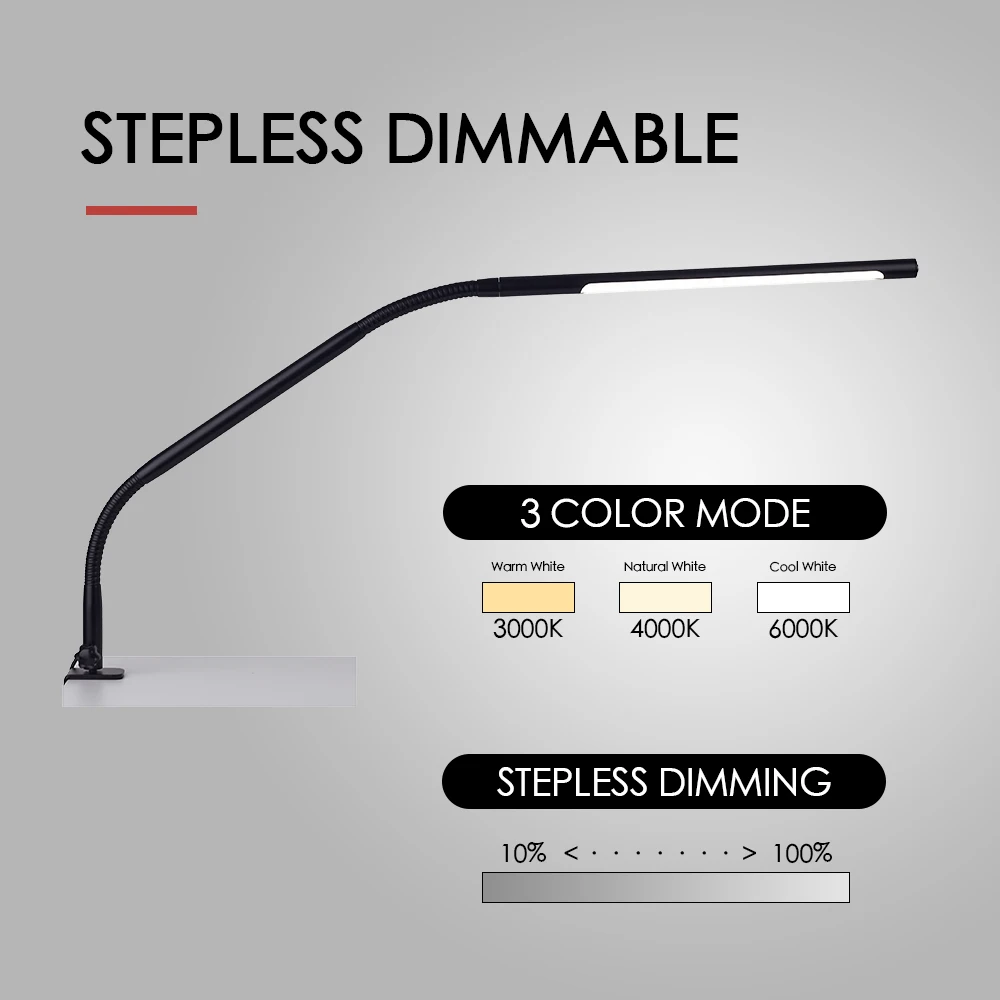 LED 2 In 1 Clip-on Lamp Desk Mobile Phone Bracket Light Dimming Aluminum Alloy Folding For Bed Living Room Office | Лампы и освещение