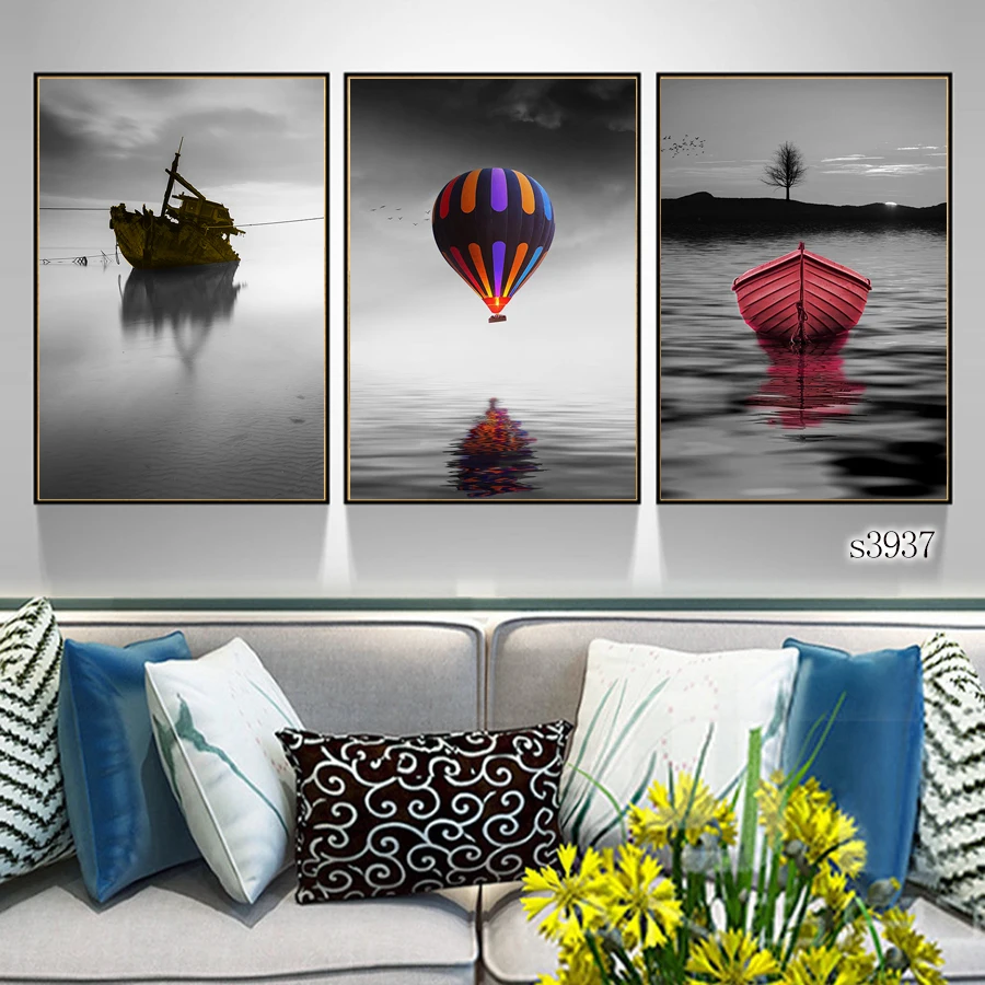 Boat Rising Balloon Modern Style Wall Art Oil Painting Poster Bedroom Wall Decoration Poster Printing Chaoyang Wall 
Boat Rising Balloon Modern Style Wall Art Oil Painting Poster Bedroom Wall Decoration Poster Printing Chaoyang Wall