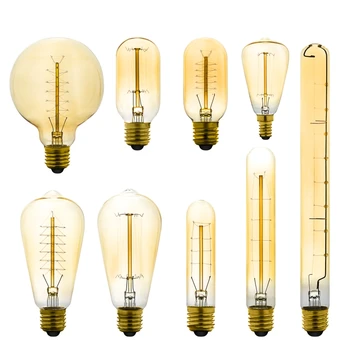 Retro Edison Light Bulb E27 220V 40W ST64 G80 G95 T10 T45 T185 A110 A60 Incandescent Ampoule Bulb Vintage Edison Filament Light
Retro Edison Light Bulb E27 220V 40W ST64 G80 G95 T10 T45 T185 A110 A60 Incandescent Ampoule Bulb Vintage Edison Filament Light