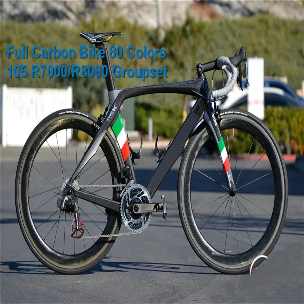 

80 colors Flag RB1K THE ONE Carbon Complete Bike Glossy Road Full Bicycle with groupset 50mm Wheelset handlebar saddle