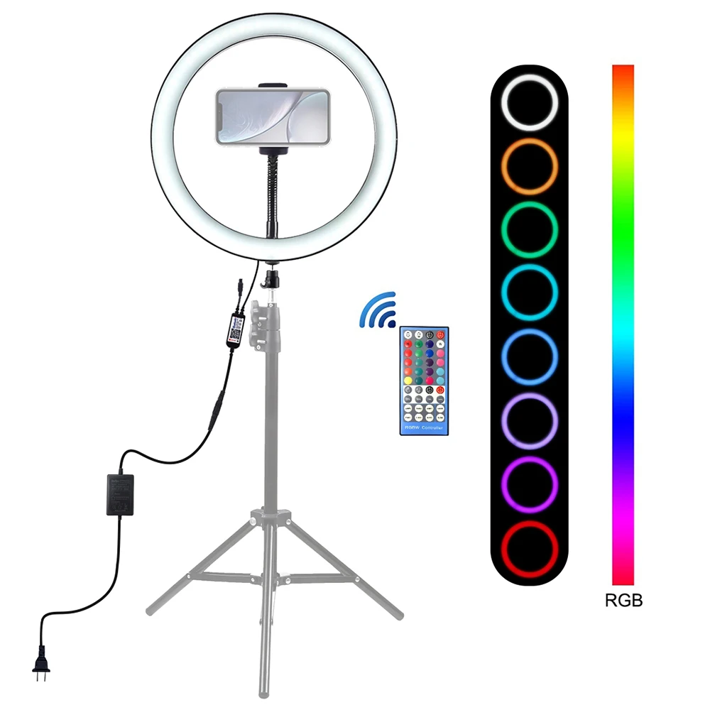 PULUZ LED Video Ring Lamp Makeup Selfie Light BT Connection Remote Control Brightness Adjustment Built-in Batterys photography
PULUZ LED Video Ring Lamp Makeup Selfie Light BT Connection Remote Control Brightness Adjustment Built-in Batterys photography