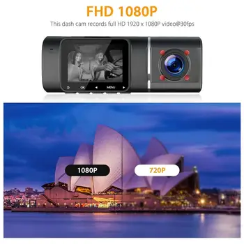 Car Dash Camera 1080P Dual Dash Cam IR Night Vision Front And Inside Camera Auto Driving Recorder 1.5 Inch LCD Car Accessories
Car Dash Camera 1080P Dual Dash Cam IR Night Vision Front And Inside Camera Auto Driving Recorder 1.5 Inch LCD Car Accessories