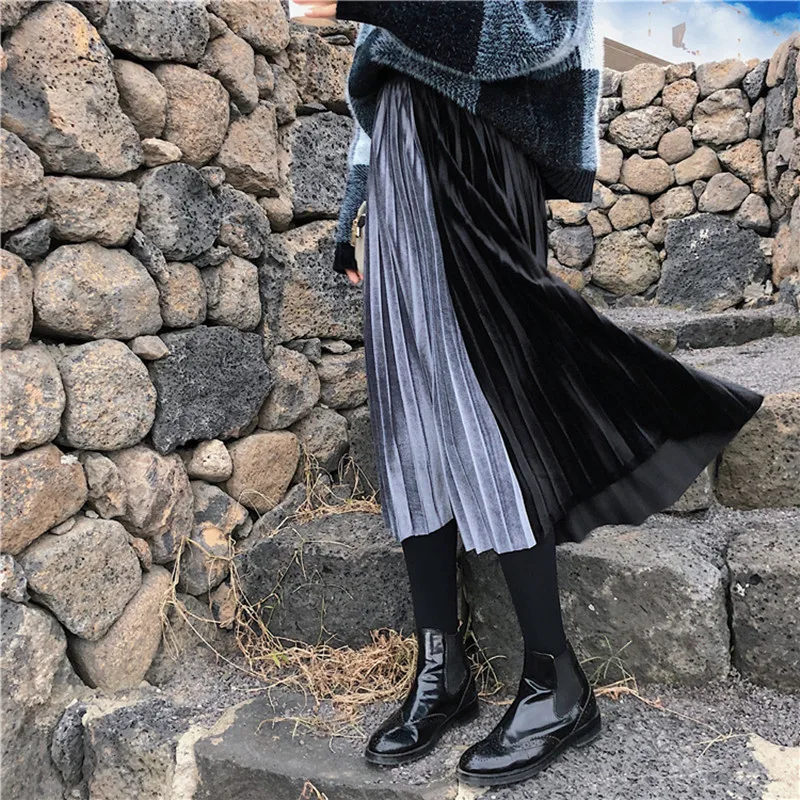 Long Skirt Pleated Pencil High Waist Harajuku Womens Clothing Midi Skirts Vintage New Arrival 2019 Knee Length Stretch Fashion 
Long Skirt Pleated Pencil High Waist Harajuku Womens Clothing Midi Skirts Vintage New Arrival 2019 Knee Length Stretch Fashion