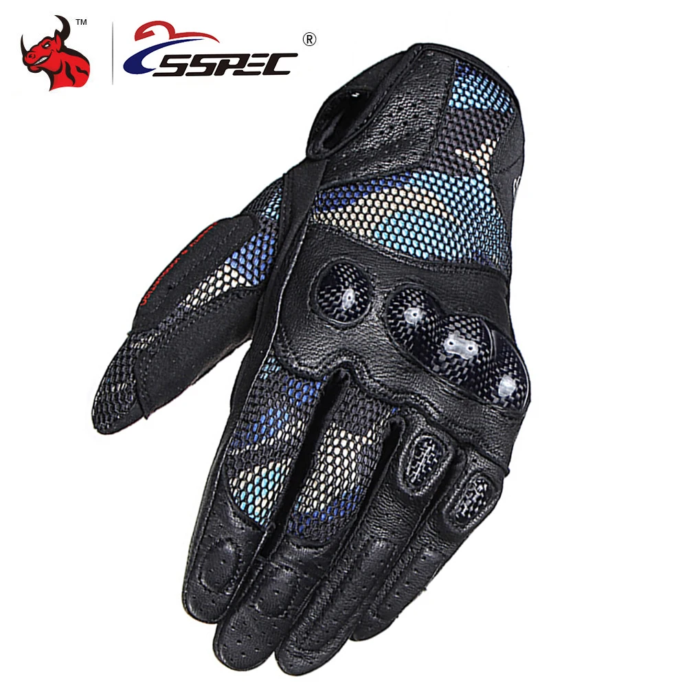 SSPEC Motorcycle Gloves Mesh Leather Moto Gloves Touch Screen Gant Moto Guantes Breatherable Motorbike Riding Gloves For Summer 
SSPEC Motorcycle Gloves Mesh Leather Moto Gloves Touch Screen Gant Moto Guantes Breatherable Motorbike Riding Gloves For Summer