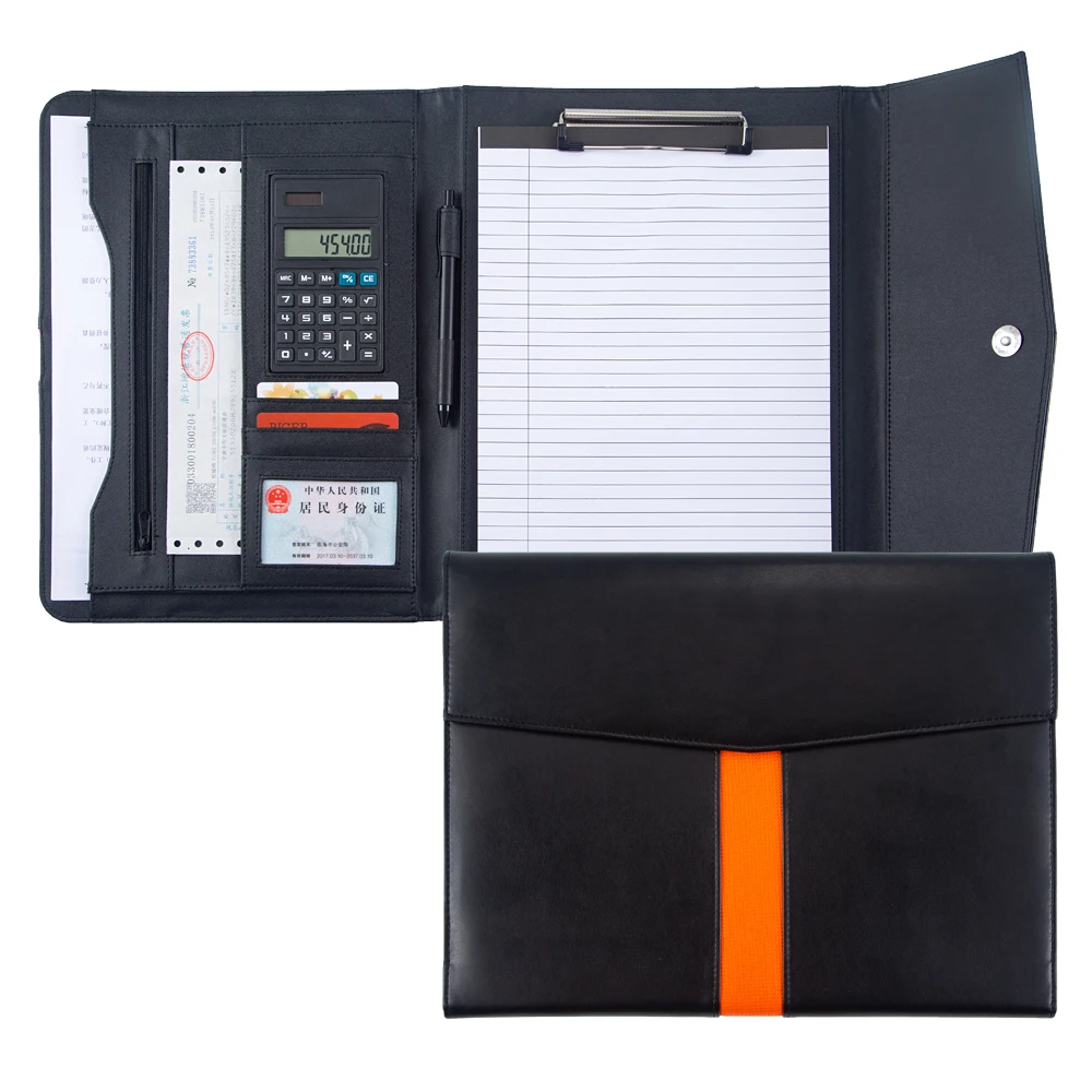 A4 Tri-fold Orange Document File Folder Padfolio Briefcase with Calculator Zipper PU Leather Office Leather Portfolio
A4 Tri-fold Orange Document File Folder Padfolio Briefcase with Calculator Zipper PU Leather Office Leather Portfolio