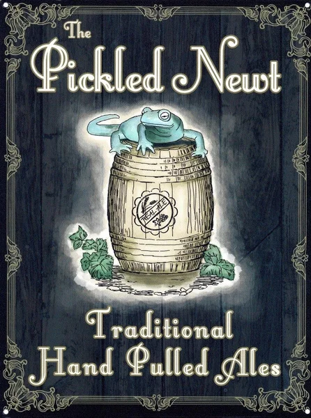 New The Pickled Newt Traditional Hand Pulled Ales Metal Tin Sign 
New The Pickled Newt Traditional Hand Pulled Ales Metal Tin Sign