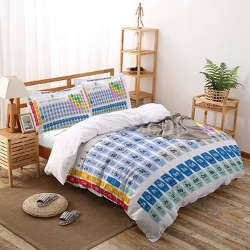 Periodic Table Printed Duvet Cover Set 4 Piece Bedding Set Home Textile Customizable
Periodic Table Printed Duvet Cover Set 4 Piece Bedding Set Home Textile Customizable