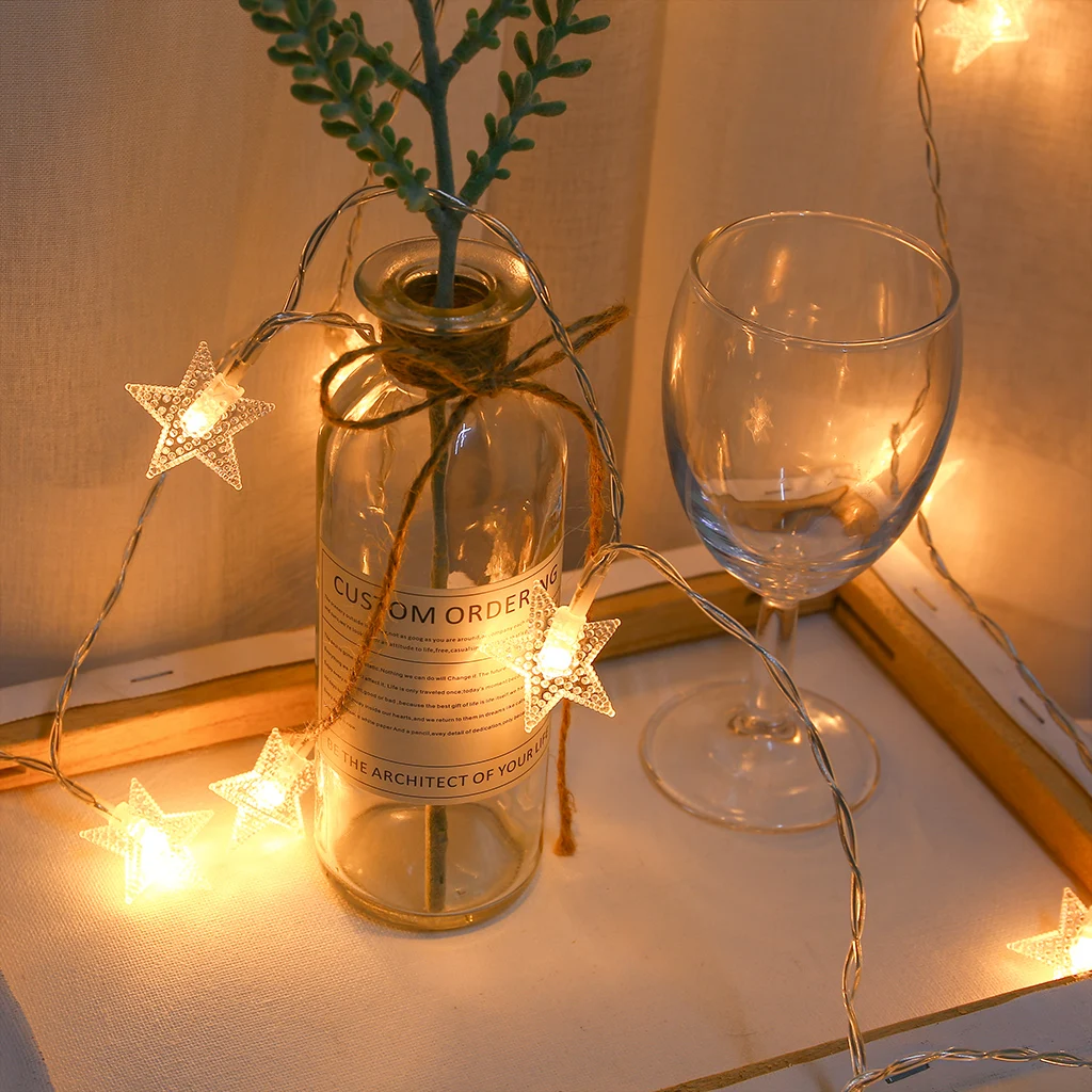 Decorative Light String Five-pointed Star Shape USB Power Supply 20LED Light House Courtyard Christmas Day Lantern Warm White
Decorative Light String Five-pointed Star Shape USB Power Supply 20LED Light House Courtyard Christmas Day Lantern Warm White