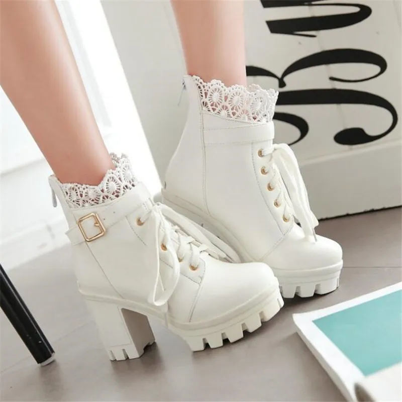 winter New pattern High-heeled Coarse heel Martin boots Frenulum Waterproof Thick bottom Large code white Women Boots 34-43
winter New pattern High-heeled Coarse heel Martin boots Frenulum Waterproof Thick bottom Large code white Women Boots 34-43