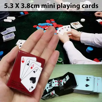 Home Decoration Poker Mini Poker Outdoor Playing Cards Squeezer 5.3*3.8*2cm Black/Red Doll'S Toys Gambling Small Family Game
Home Decoration Poker Mini Poker Outdoor Playing Cards Squeezer 5.3*3.8*2cm Black/Red Doll'S Toys Gambling Small Family Game