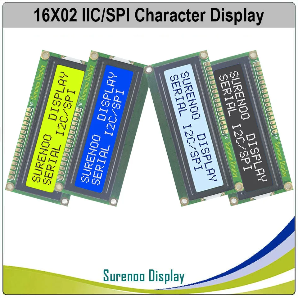 Серийный ЖК модуль SPI I2C 1602 162 16*2 дисплей LCM с светодиодный подсветкой встроенный