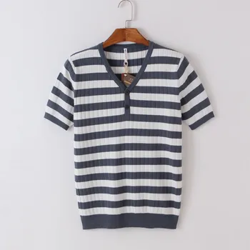 6484-2019 new men's short-sleeved t-shirt half-sleeved cotton round neck print striped male
6484-2019 new men's short-sleeved t-shirt half-sleeved cotton round neck print striped male