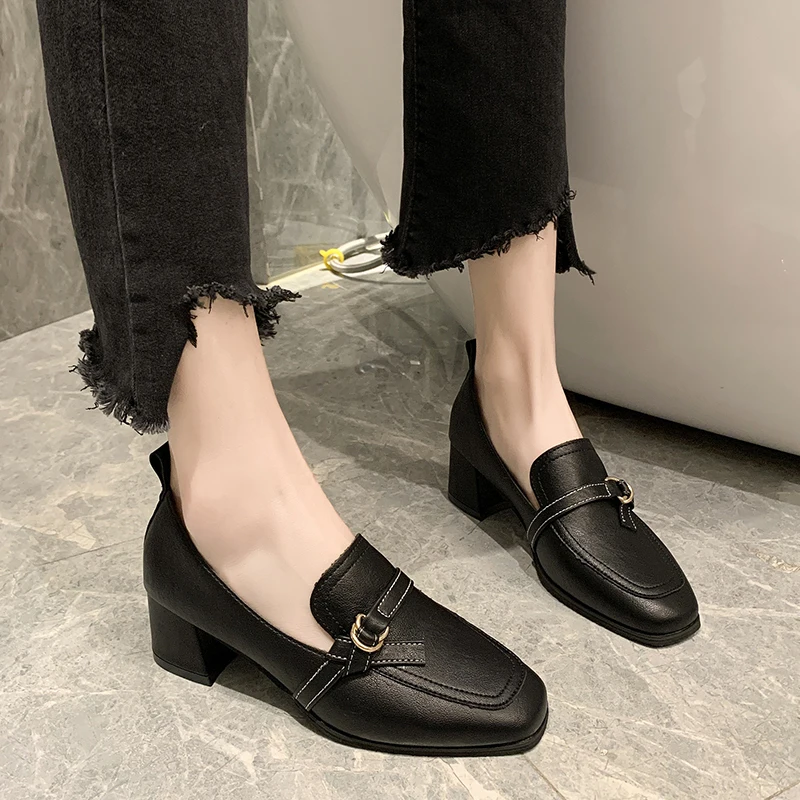Spring 2020 New Women's Heeled Shoes Pure color comfortable square heel non-slip soft elegant simple wild women's shoes U29-13
Spring 2020 New Women's Heeled Shoes Pure color comfortable square heel non-slip soft elegant simple wild women's shoes U29-13