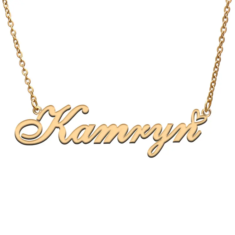 Ожерелье с именем Love Heart Kamryn для женщин, колье из нержавеющей стали золотистого и серебристого цветов, подарок для матери, ребенка, девушки
Ожерелье с именем Love Heart Kamryn для женщин, колье из нержавеющей стали золотистого и серебристого цветов, подарок для матери, ребенка, девушки