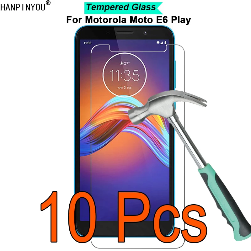 

10 Pcs/Lot For Motorola Moto E6 Play 5.5" 9H Hardness 2.5D Ultra-thin Toughened Tempered Glass Film Screen Protector Guard