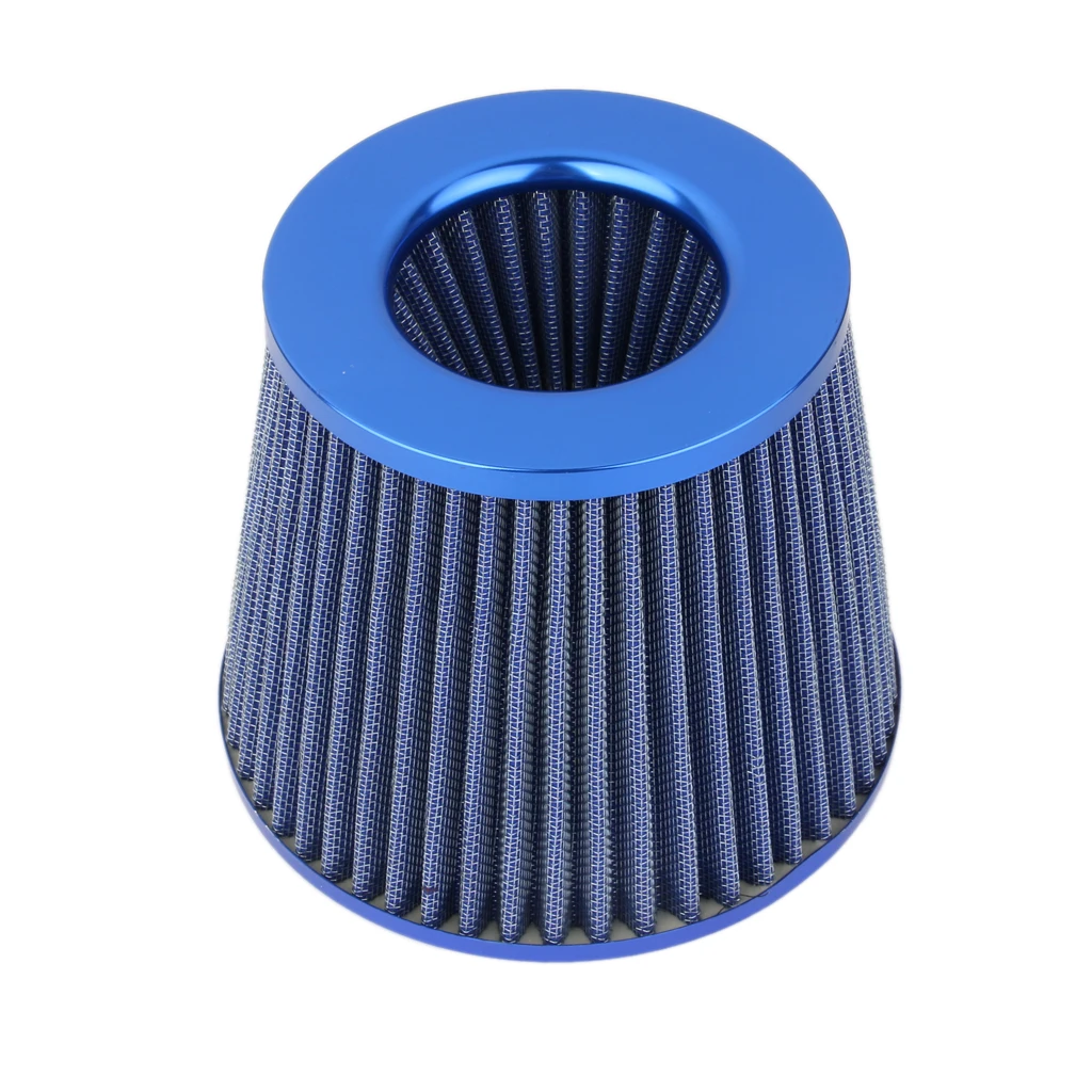 76mm Performance High Flow Cold Air Intake Cone Replacement Dry Filter -Blue 76mm Performance High Flow Cold Air Intake Cone Replacement Dry Filter -Blue