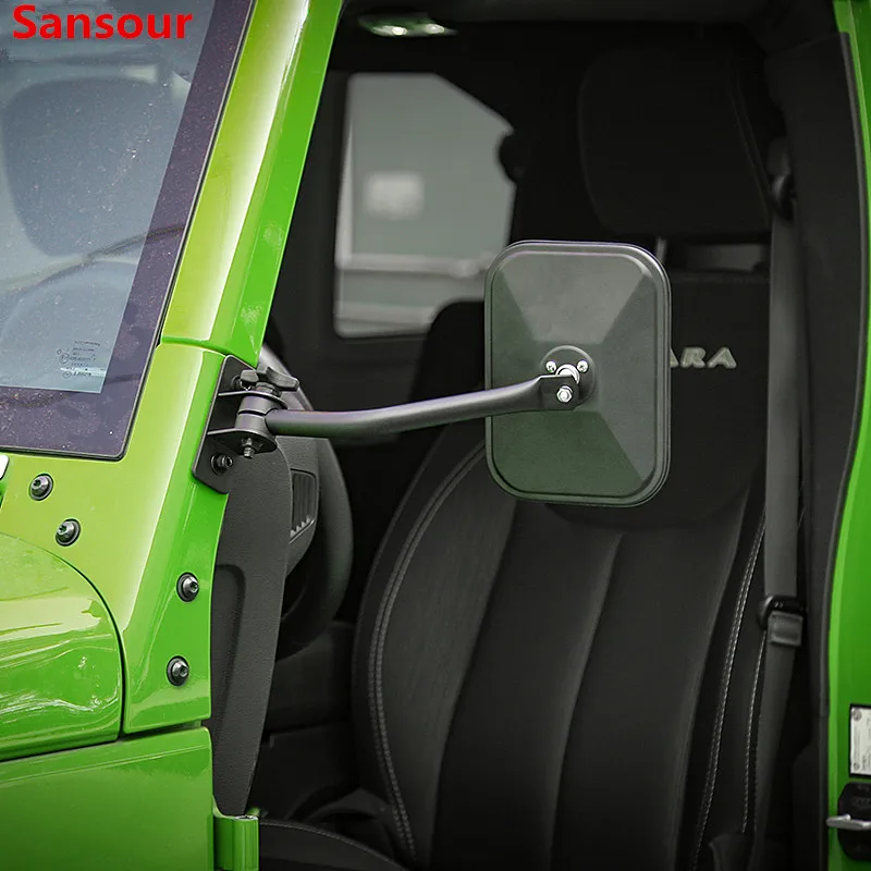 

Sansour Mirror Cover for Jeep Wrangler 1987+ Car Rearview Mirror Adjustment Blind Spot for Jeep Wrangler YJ TJ JK JL 2007-2019