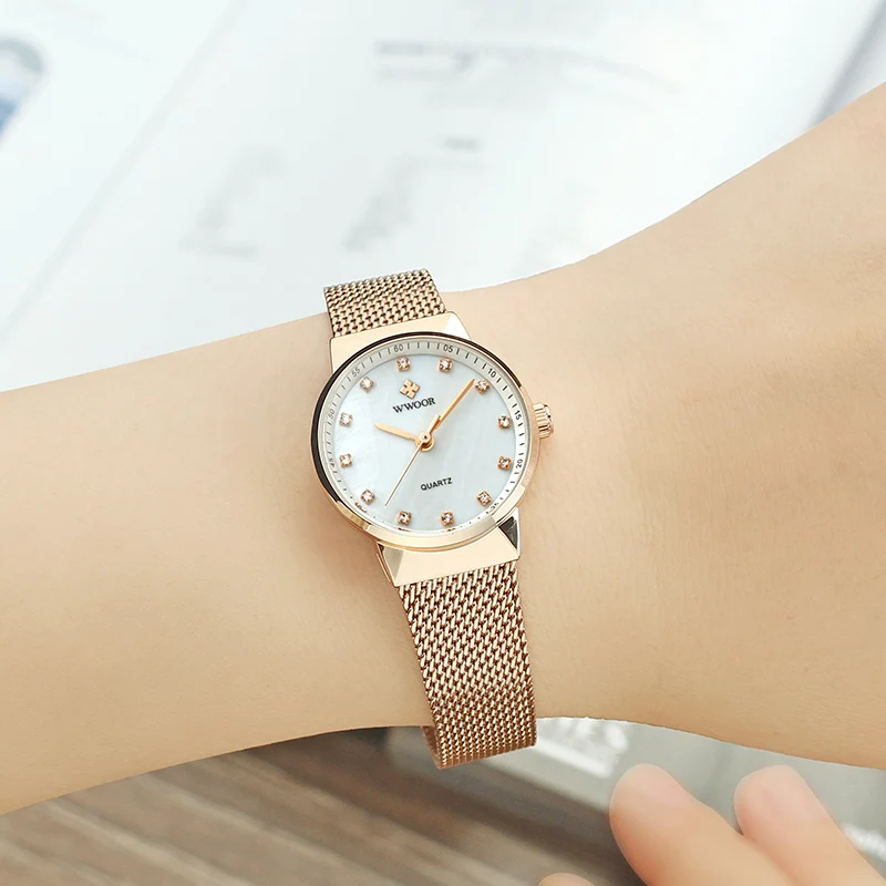 WWOOR Watches For Women Luxury Diamond Women Watch Ladies Rose Gold Mesh Bracelet Watch Fashion Quartz Clock Female reloj mujer
WWOOR Watches For Women Luxury Diamond Women Watch Ladies Rose Gold Mesh Bracelet Watch Fashion Quartz Clock Female reloj mujer