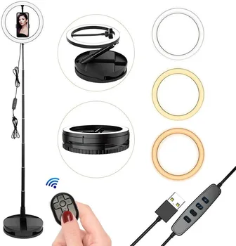 10 Inch Dimmable Ring Light LED with Tripod 10 Brightness USB YouTube Phone Holder for Live Streaming Makeup Selfie Photography
10 Inch Dimmable Ring Light LED with Tripod 10 Brightness USB YouTube Phone Holder for Live Streaming Makeup Selfie Photography