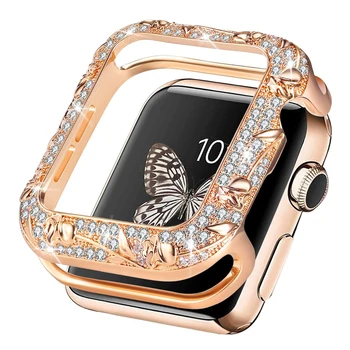 Bumper for Apple Watch Cover 44mm 40mm Metal Bling Protective Case Anti-Scratch Shockproof Full Protection Embossed Rose Woman
Bumper for Apple Watch Cover 44mm 40mm Metal Bling Protective Case Anti-Scratch Shockproof Full Protection Embossed Rose Woman