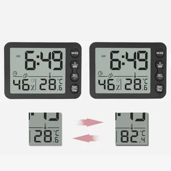 Digital Alarm Clock Timer Thermo-Hygrometer Indoor With LCD Display Screen Household Kitchen Accessories
Digital Alarm Clock Timer Thermo-Hygrometer Indoor With LCD Display Screen Household Kitchen Accessories