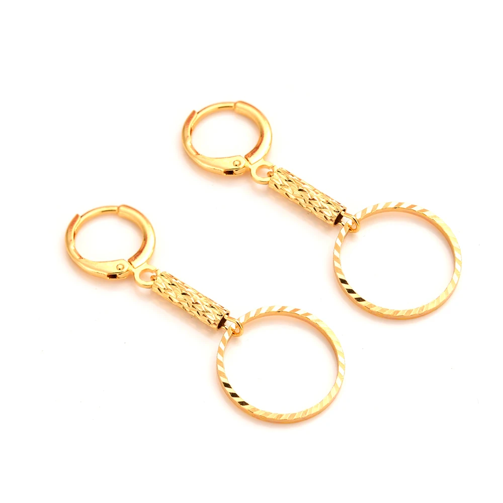 Gold Color drop Earrings for Women Girls kids Jewelry Bead Round Ethiopian Africa Arabia Middle East Bijoux charms party Gift | Украшения и