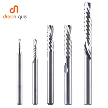 1pc AAAAA single flute spiral end mill 3.175 shank spiral aluminum mill CNC 3D engraving carving bit for woodworking Down cut
1pc AAAAA single flute spiral end mill 3.175 shank spiral aluminum mill CNC 3D engraving carving bit for woodworking Down cut
