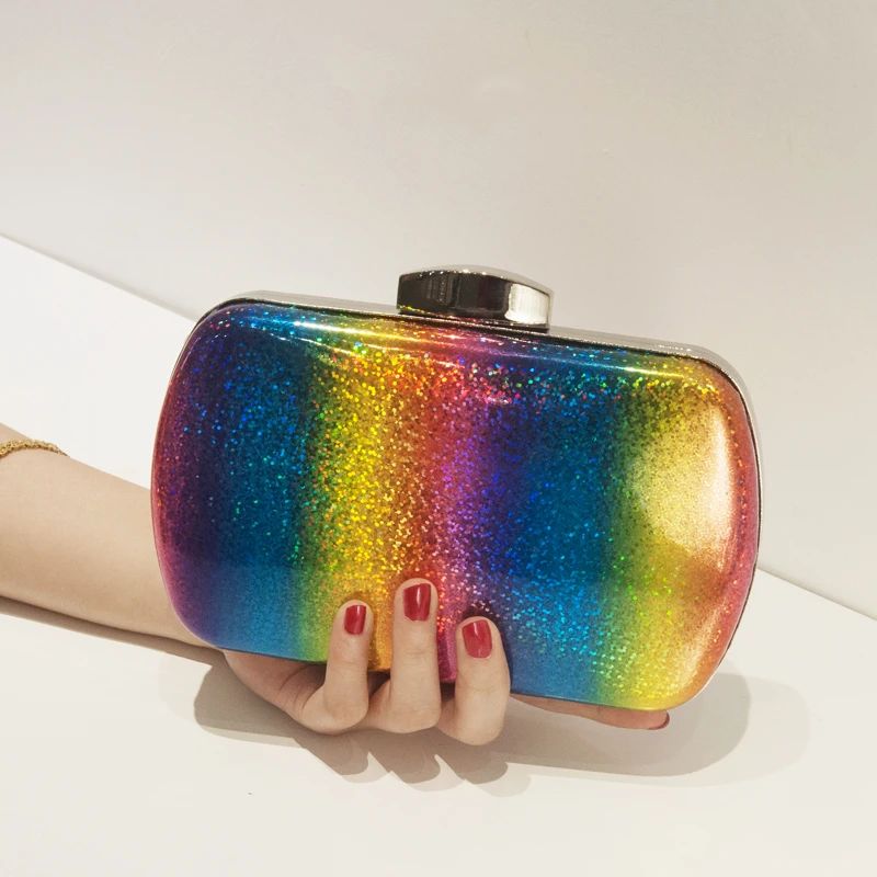 Summer Hot style Rainbow Colorful Dinner Bag Laser PU Handbag Gradient Color Lady Women Bags Make Up Coin Purses Storage
Summer Hot style Rainbow Colorful Dinner Bag Laser PU Handbag Gradient Color Lady Women Bags Make Up Coin Purses Storage