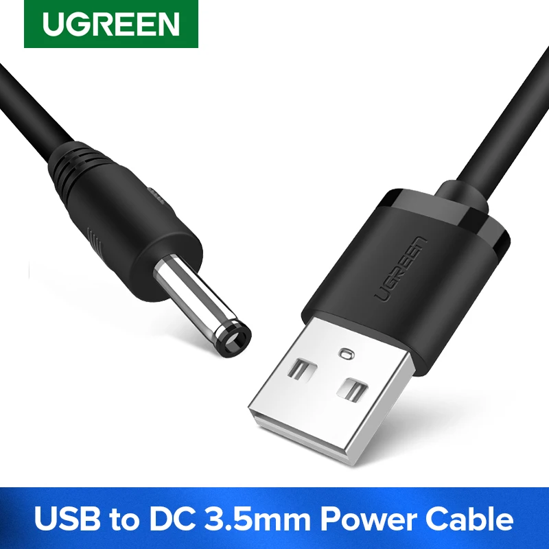 Кабель питания Ugreen с USB на DC 3 5 мм коннектор A папа Jack блок В зарядное устройство