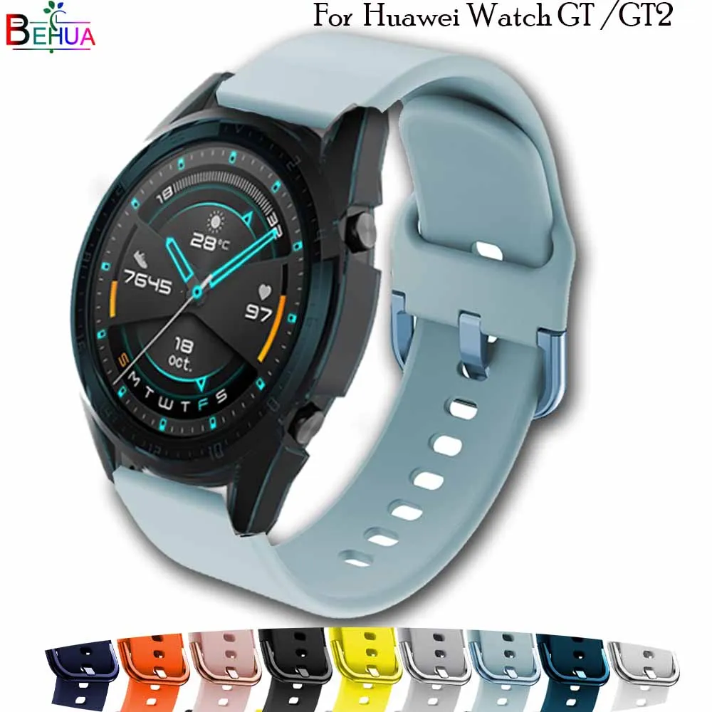 Ремешок спортивный для смарт-часов HUAWEI WATCH GT 2 46 мм сменный Браслет Samsung Galaxy Watch